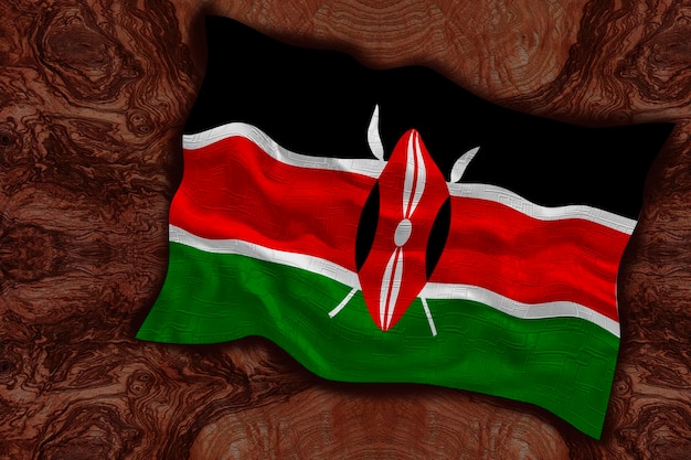 Drapeau national du Kenya Arrière-plan avec le drapeau du Kenya