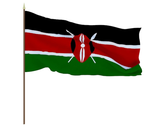 Drapeau national du Kenya Arrière-plan pour les éditeurs et les concepteurs Fête nationale