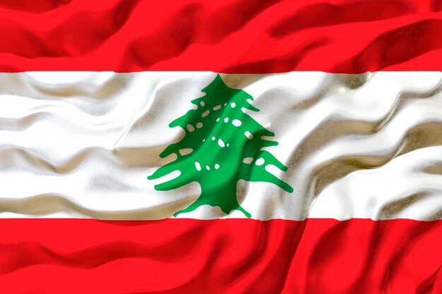 Drapeau national du Liban Arrière-plan avec le drapeau du Liban