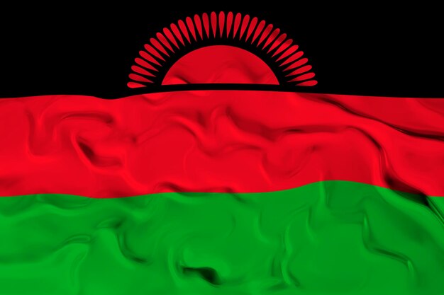 Drapeau national du Malawi Arrière-plan avec le drapeau du Malawi
