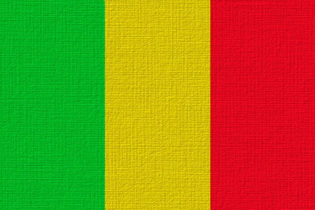 Photo drapeau national du mali arrière-plan avec le drapeau du mali