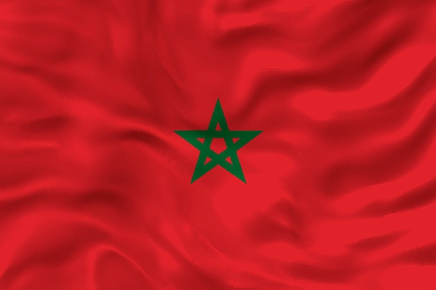 Drapeau national du Maroc Arrière-plan avec le drapeau du Maroc