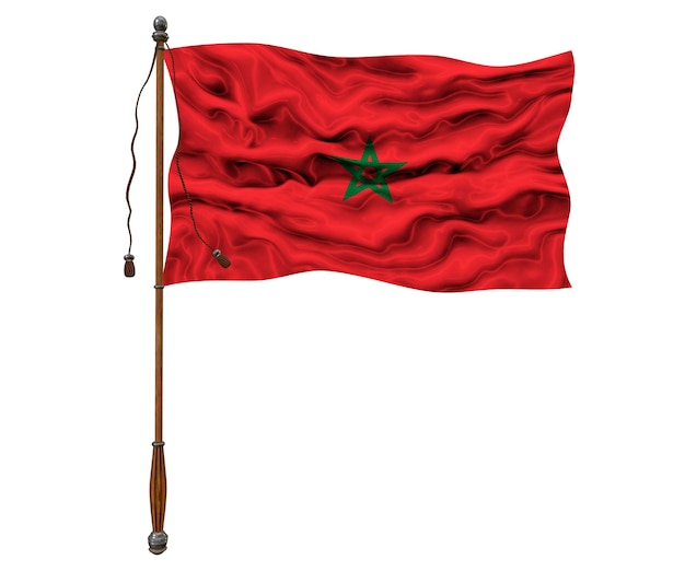 Photo drapeau national du maroc arrière-plan avec le drapeau du maroc