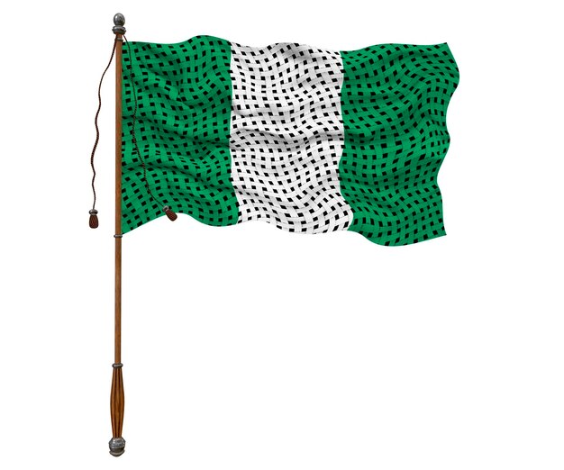 Photo drapeau national du nigéria arrière-plan avec le drapeau du nigéria