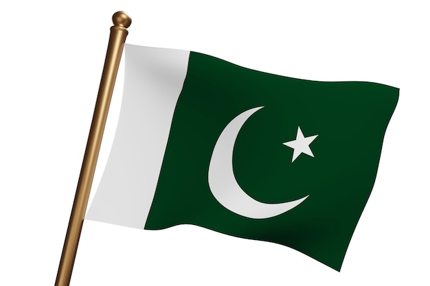 Le drapeau national du Pakistan agitant