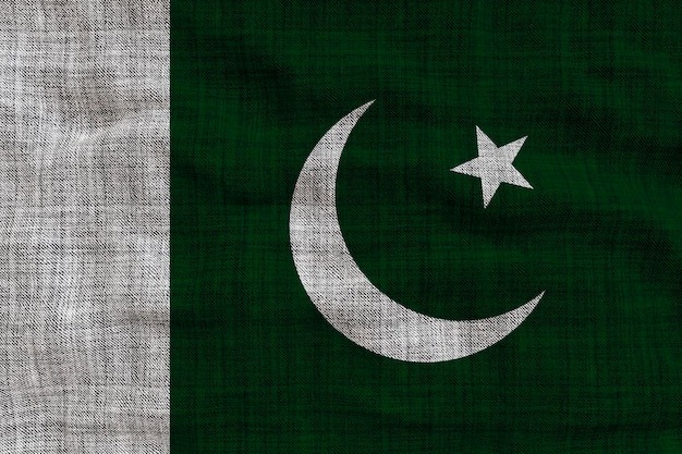 Drapeau national du Pakistan Arrière-plan avec le drapeau du Pakistan