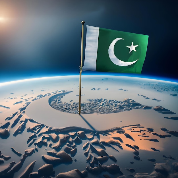 Le drapeau national du Pakistan