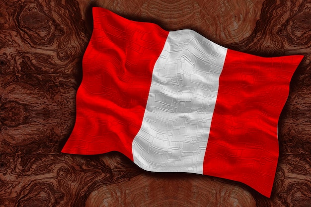 Drapeau national du Pérou Arrière-plan avec le drapeau du Pérou