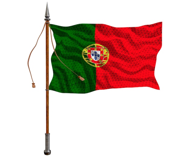 Drapeau national du Portugal Arrière-plan avec le drapeau du Portugal