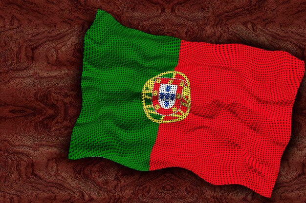 Drapeau national du Portugal Arrière-plan avec le drapeau du Portugal