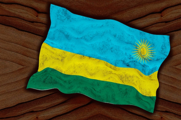Drapeau national du Rwanda Arrière-plan avec le drapeau du Rwanda