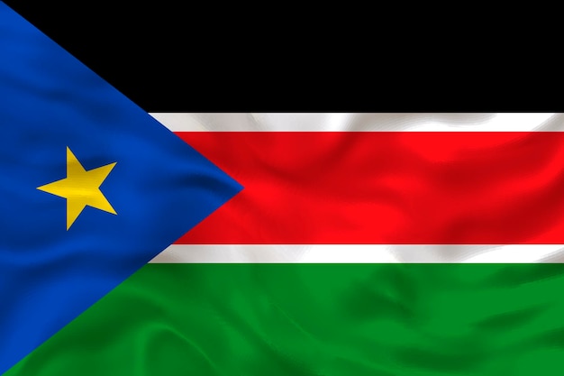 Drapeau national du Soudan du Sud Arrière-plan avec le drapeau du Soudan du Sud