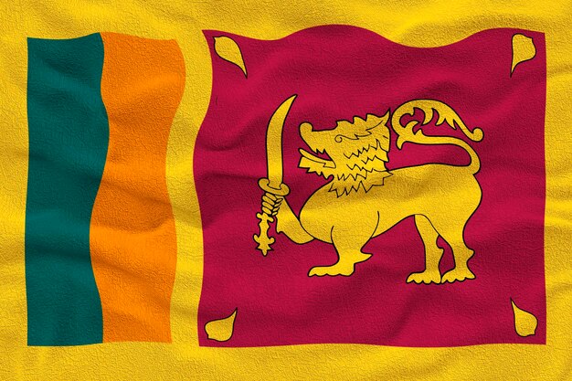 Drapeau national du Sri Lanka Arrière-plan avec le drapeau du Sri Lanka