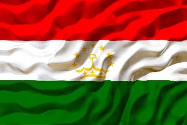 Drapeau national du Tadjikistan Arrière-plan avec le drapeau du Tadjikistan