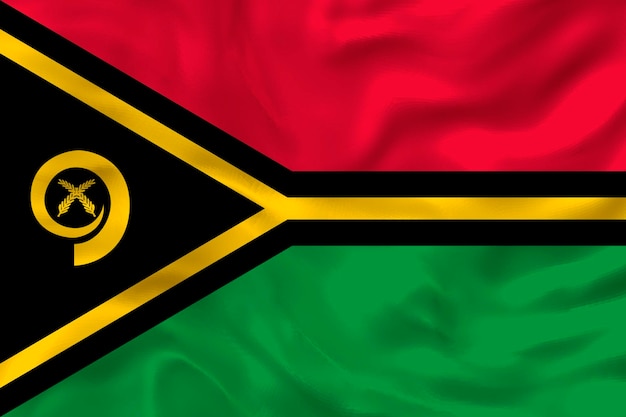 Drapeau national du Vanuatu Arrière-plan avec le drapeau du Vanuatu