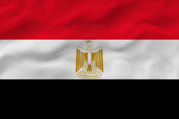 Drapeau national de l'Egypte Arrière-plan avec le drapeau de l'Egypte
