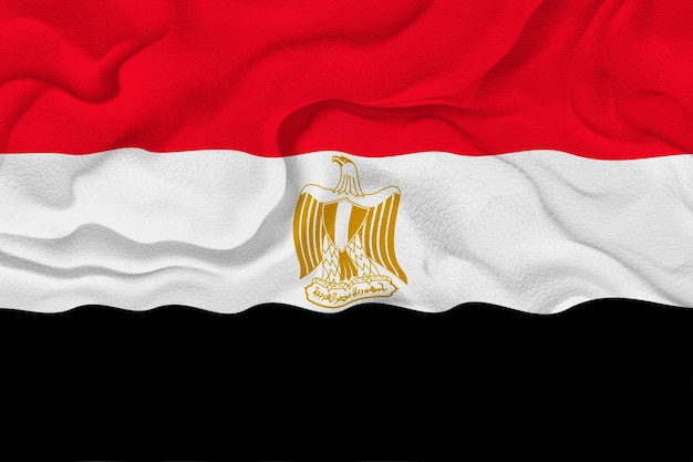 Drapeau national de l'Egypte Arrière-plan avec le drapeau de l'Egypte