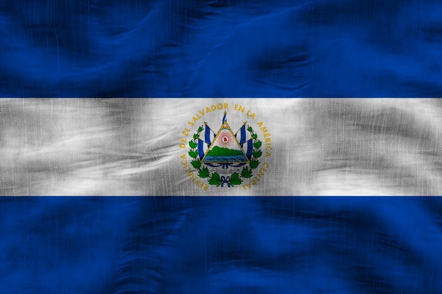 Drapeau national d'El Salvador Arrière-plan avec le drapeau d'El Salvador