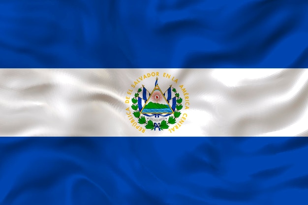 Drapeau national d'El Salvador Arrière-plan avec le drapeau d'El Salvador