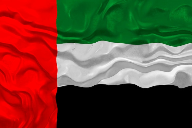 Drapeau national des Emirats Arabes Unis Arrière-plan avec le drapeau des Emirats Arabes Unis