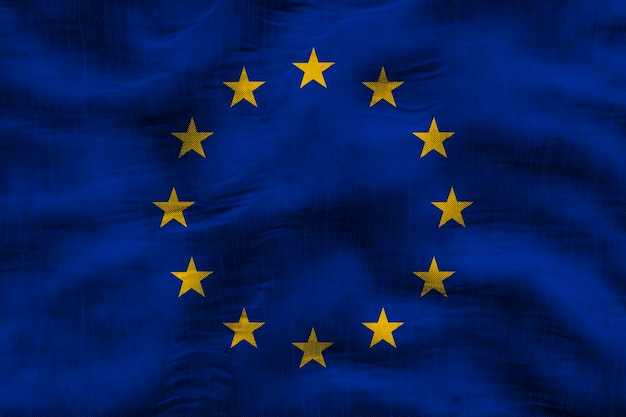 Drapeau national de l'Europe Fond avec le drapeau de l'Europe