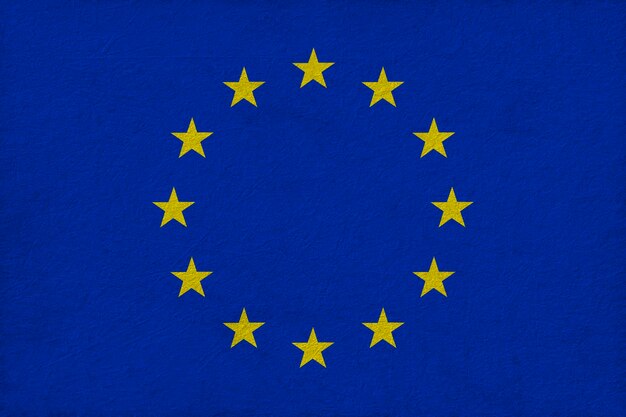 Drapeau national de l'Europe Fond avec le drapeau de l'Europe