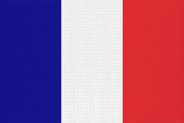 Photo drapeau national français en métal de la france, de l'europe