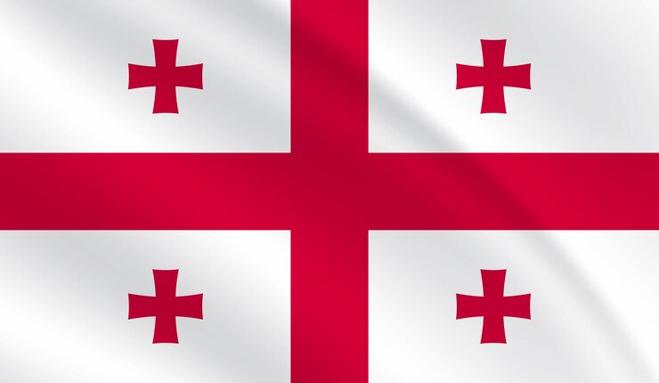 Photo drapeau national de la géorgie photo 4k agitant
