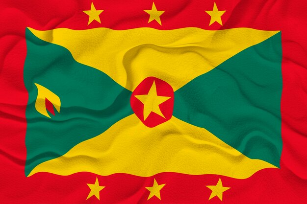 Drapeau national de la Grenade Arrière-plan avec le drapeau de la Grenade