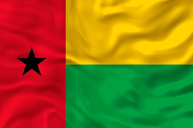 Drapeau national de la Guinée-Bissau Arrière-plan avec le drapeau de la Guinée-Bissau