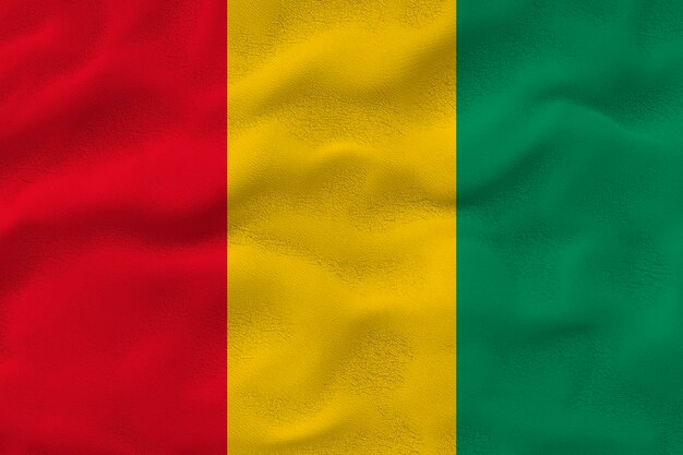 Photo drapeau national de la guinée contexte avec le drapeau de la guinée