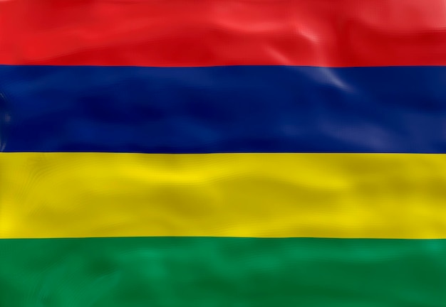 Drapeau national de l'île Maurice Arrière-plan avec le drapeau de l'île Maurice