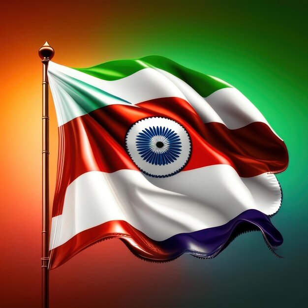 Photo drapeau national de l'inde journée de l'indépendance indienne