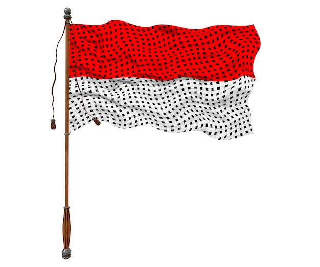 Drapeau national de l'Indonésie Fond avec le drapeau de l'Indonésie