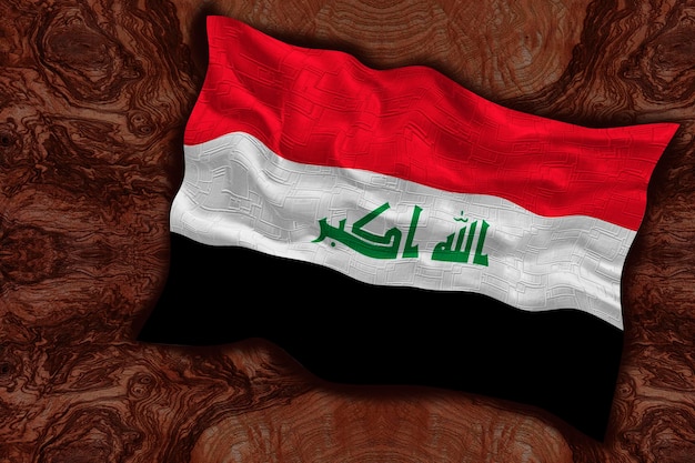 Drapeau national de l'Irak Contexte avec le drapeau de l'Irak