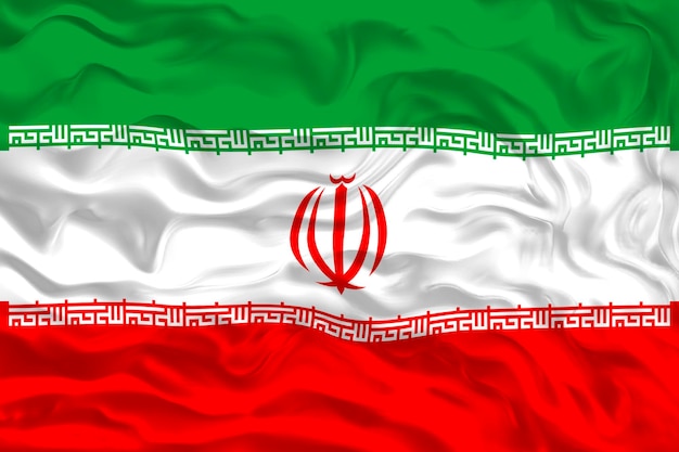 Drapeau national de l'Iran Fond avec le drapeau de l'Iran