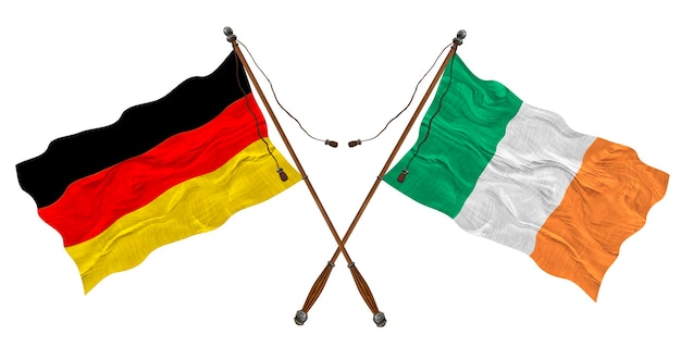 Drapeau national de l'Irlande et de l'Allemagne Contexte pour les concepteurs