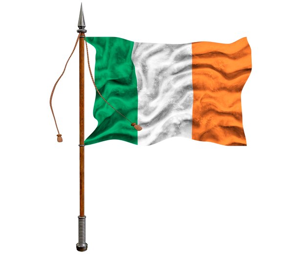 Photo drapeau national de l'irlande fond avec le drapeau de l'irlande