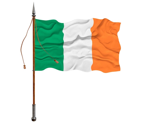 Drapeau national de l'Irlande Fond avec le drapeau de l'Irlande