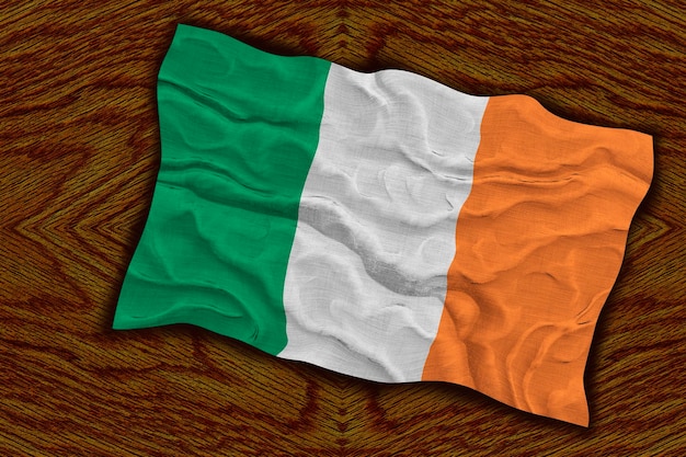 Drapeau national de l'Irlande Fond avec le drapeau de l'Irlande