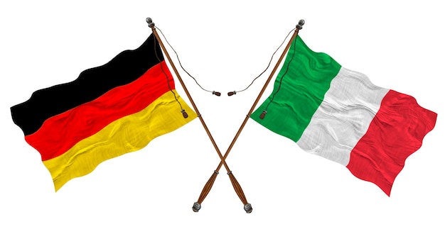 Drapeau national de l'Italie et de l'Allemagne Contexte pour les concepteurs