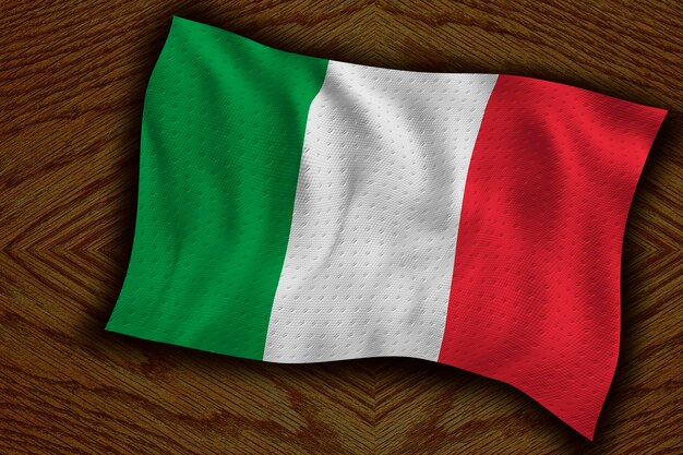 Drapeau national de l'Italie Fond avec le drapeau de l'Italie