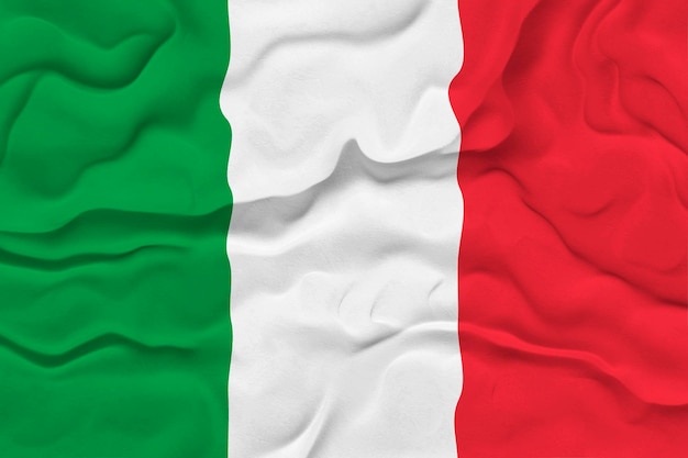 Drapeau national de l'Italie Fond avec le drapeau de l'Italie