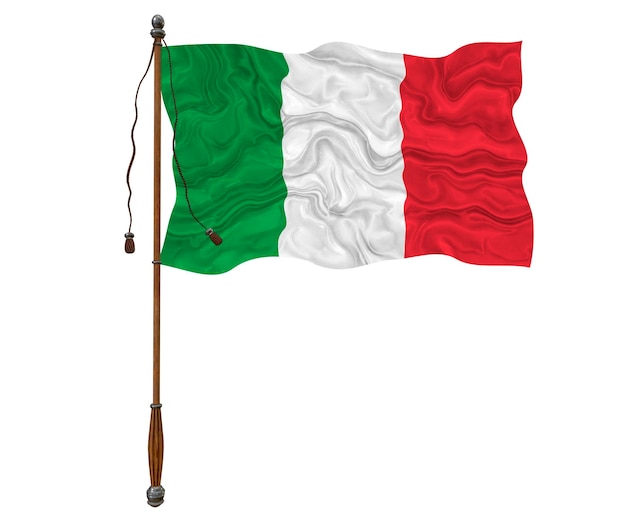 Photo drapeau national de l'italie fond avec le drapeau de l'italie