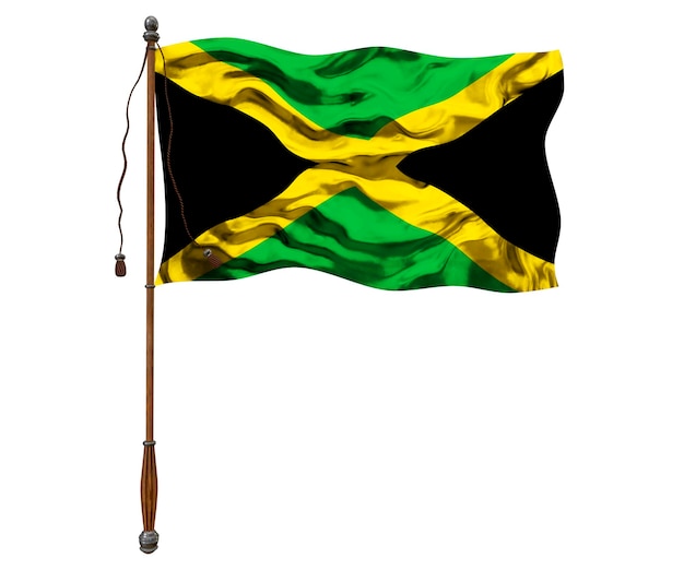 Drapeau national de la Jamaïque Fond avec le drapeau de la Jamaïque