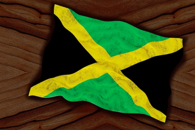 Drapeau national de la Jamaïque Fond avec le drapeau de la Jamaïque
