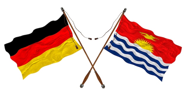 Drapeau national des Kiribati et de l'Allemagne Contexte pour les concepteurs