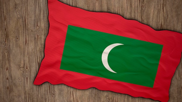 Drapeau national des Maldives Arrière-plan avec le drapeau des Maldives