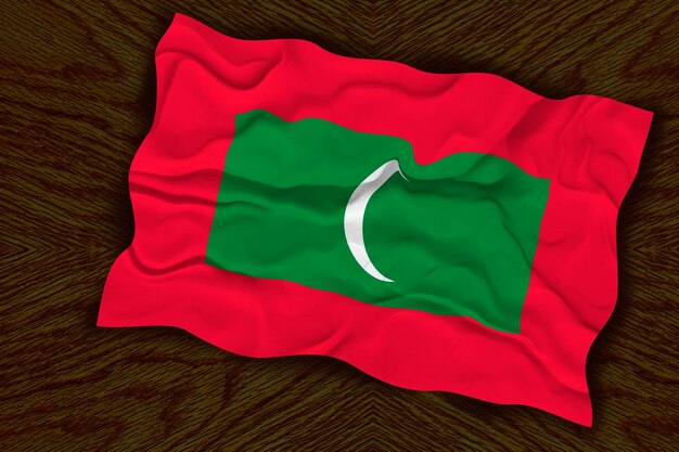 Drapeau national des Maldives Arrière-plan avec le drapeau des Maldives