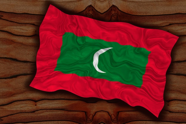 Drapeau national des Maldives Arrière-plan avec le drapeau des Maldives